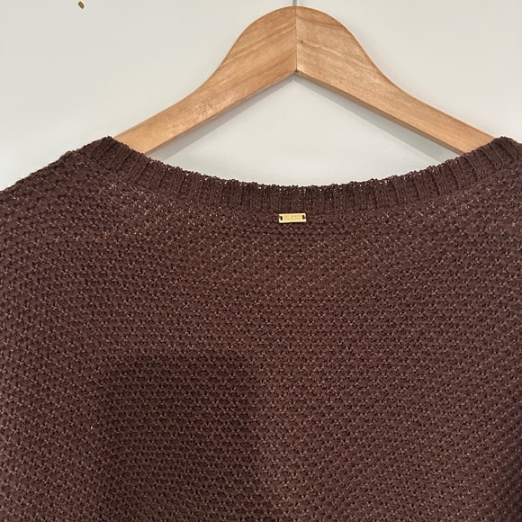 St John | Women’s Colour Block Sweater Cropped Sleeve Black and Brown Wool Blend - Picture 6 of 13